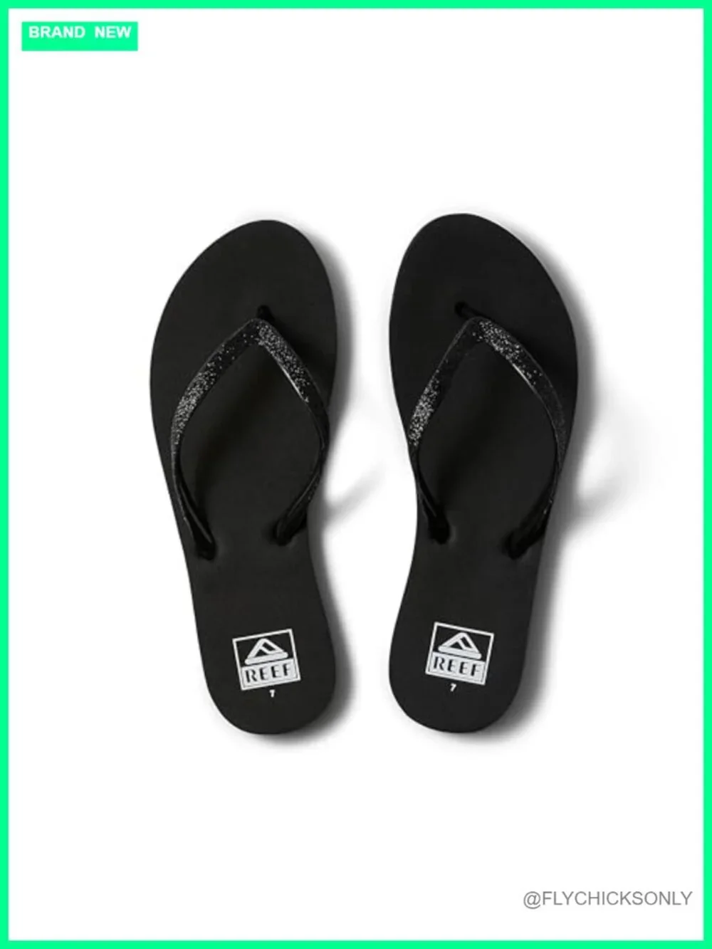 Women's Flip Flops with Soft Cushion Footbed, Glitter